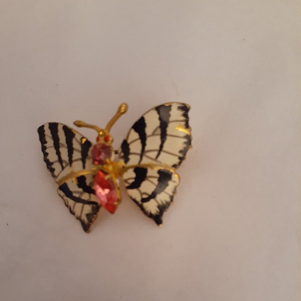 Vintage Czechoslovakian Butterfly Brooch - Picture 3 of 7